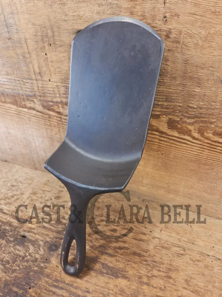 Custom made #5 Lodge Cast Iron Skillet Spatula. Reclaimed from a early to mid 1900’s three notch Lodge skillet. Great
