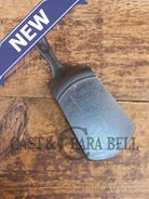 Custom made #5 Lodge Cast Iron Skillet Spatula w RAISED B. Reclaimed from a early to mid 1900’s single notch Lodge
