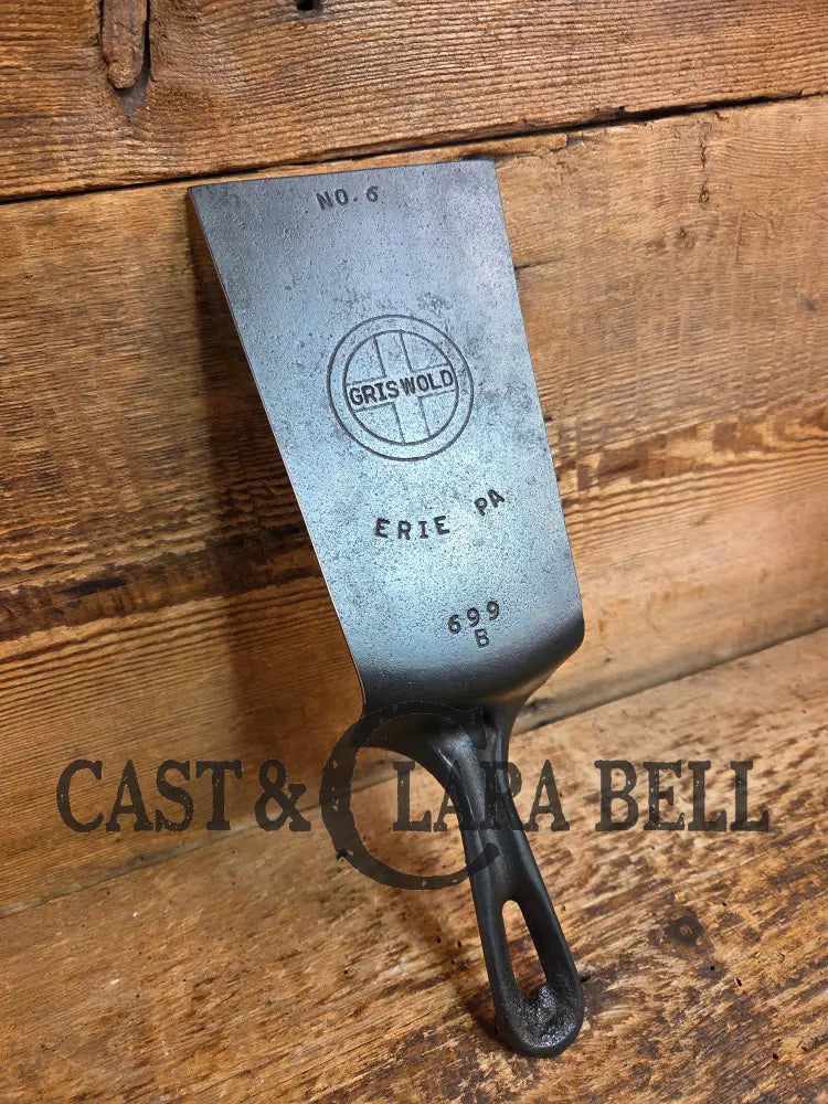 Custom made #6 699 Griswold Cast Iron Skillet Spatula. Reclaimed from 1940’s Griswold Small Block skillet. Awesome gift