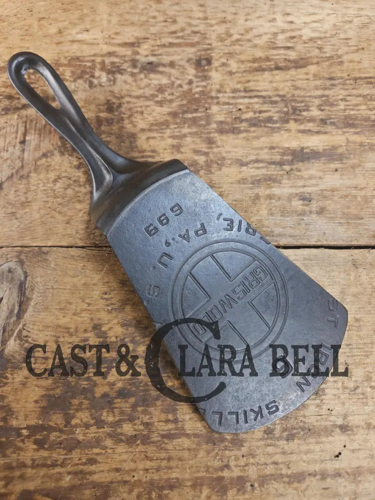 Custom made #6 699 Large Block Griswold Cast Iron Skillet Spatula. Reclaimed from 1920’s Era skillet. Elegant gift for