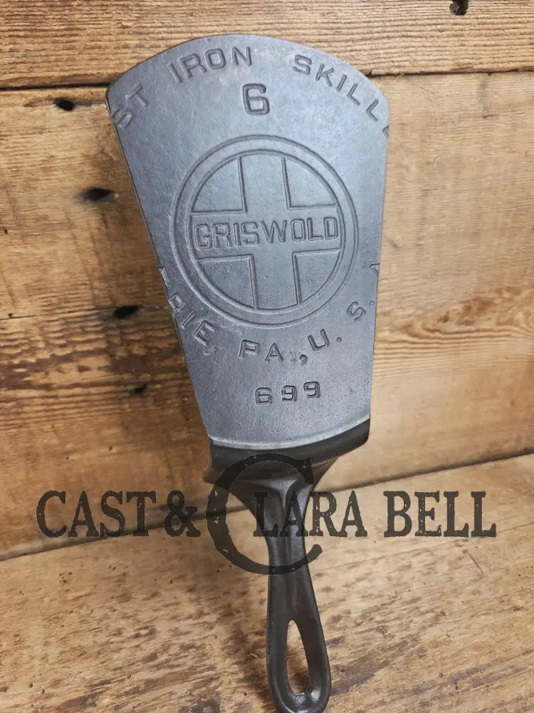 Custom made #6 699 Large Block Griswold Cast Iron Skillet Spatula. Reclaimed from 1920’s Era skillet. Elegant gift for
