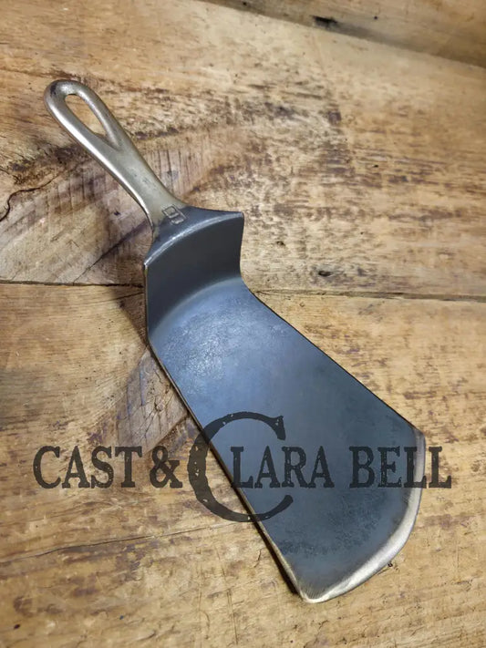 Custom made #6 699 Large Block Griswold Cast Iron Spatula. Reclaimed nickel plated 1920’s Era skillet. Elegant gift for