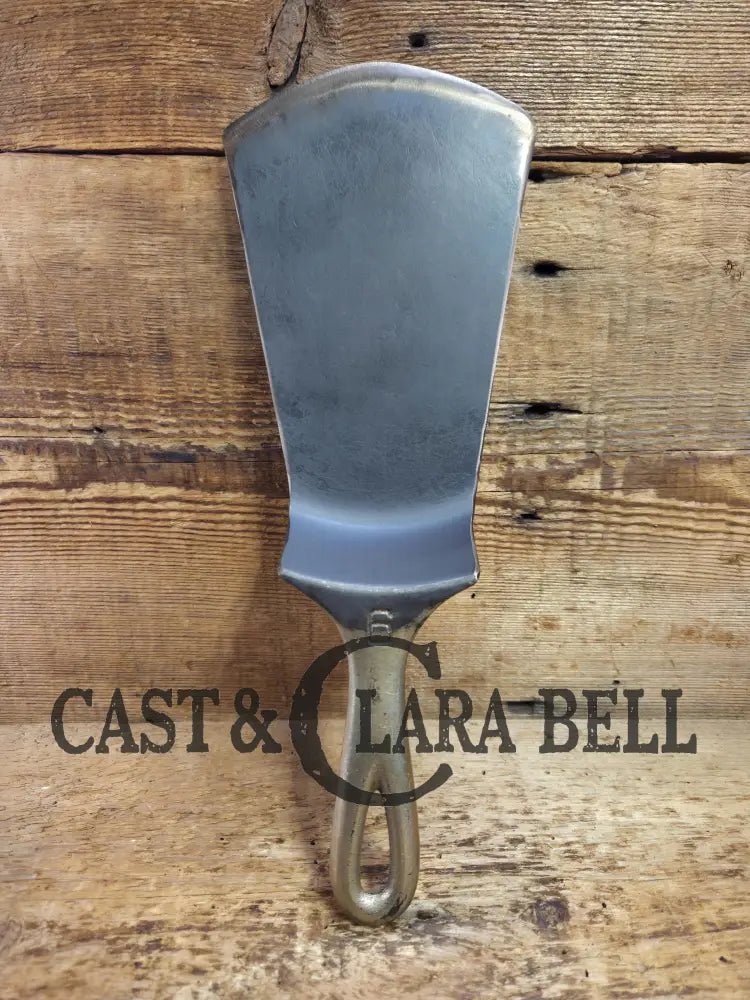 Custom made #6 699 Large Block Griswold Cast Iron Spatula. Reclaimed nickel plated 1920’s Era skillet. Elegant gift for