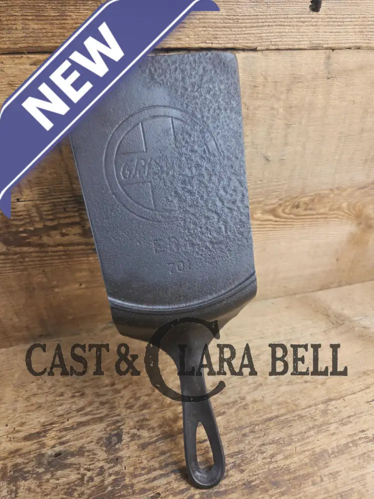 Custom made #7 701 Griswold Cast Iron Skillet Spatula. Reclaimed 1910’s Era Griswold Slant Logo skillet. Awesome gift