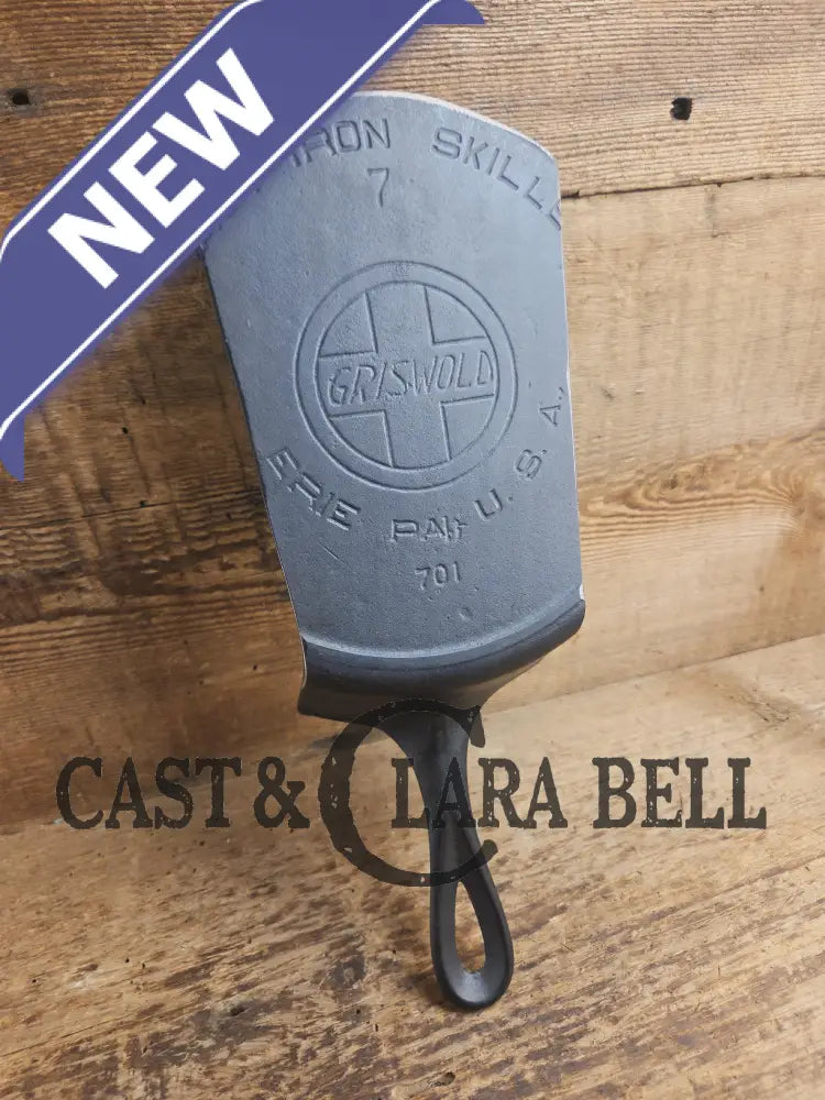Custom made #7 701 Griswold Cast Iron Skillet Spatula. Reclaimed 1910’s Era Griswold Slant Logo skillet. Awesome gift!