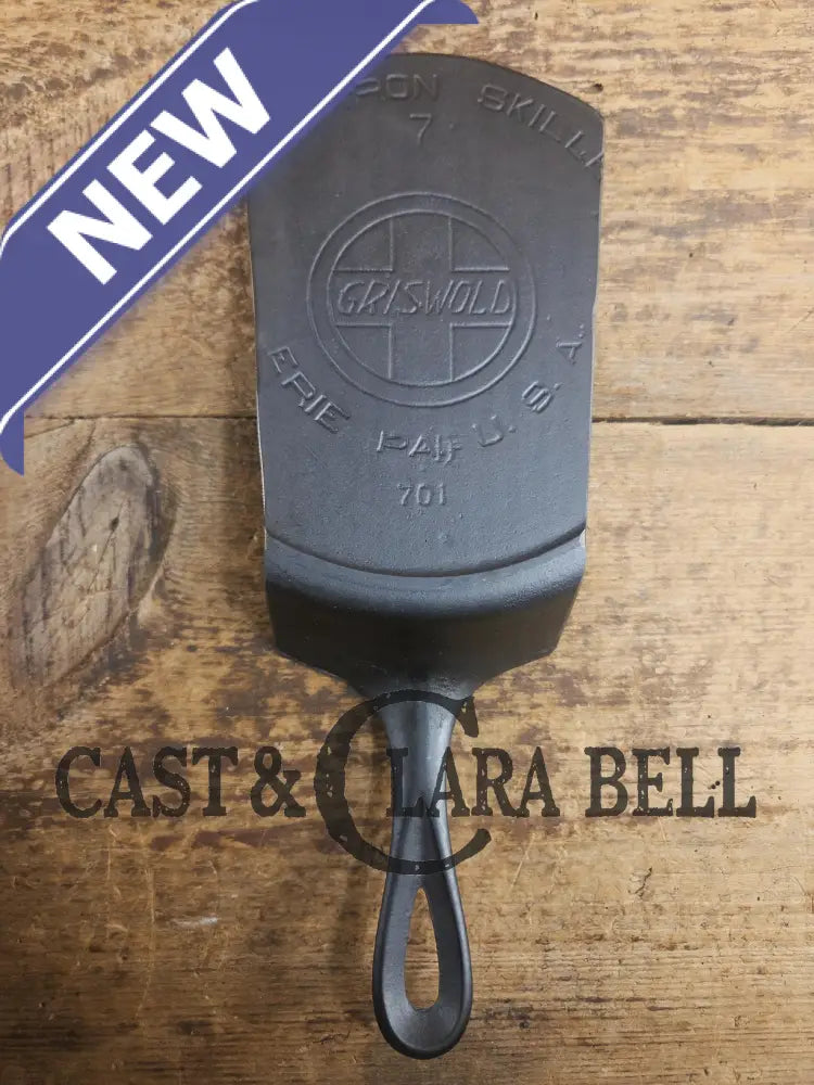 Custom made #7 701 Griswold Cast Iron Skillet Spatula. Reclaimed 1910’s Era Griswold Slant Logo skillet. Awesome gift!