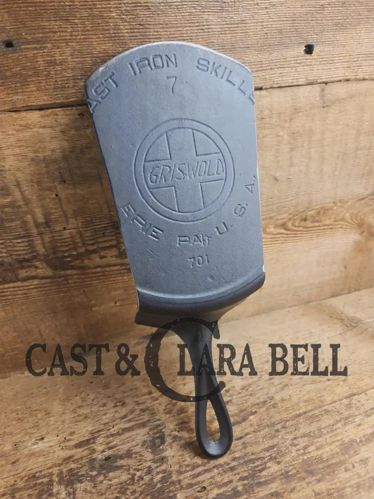 Custom made #7 701 Griswold Cast Iron Skillet Spatula. Reclaimed 1910’s Era Griswold Slant Logo skillet. Awesome gift!