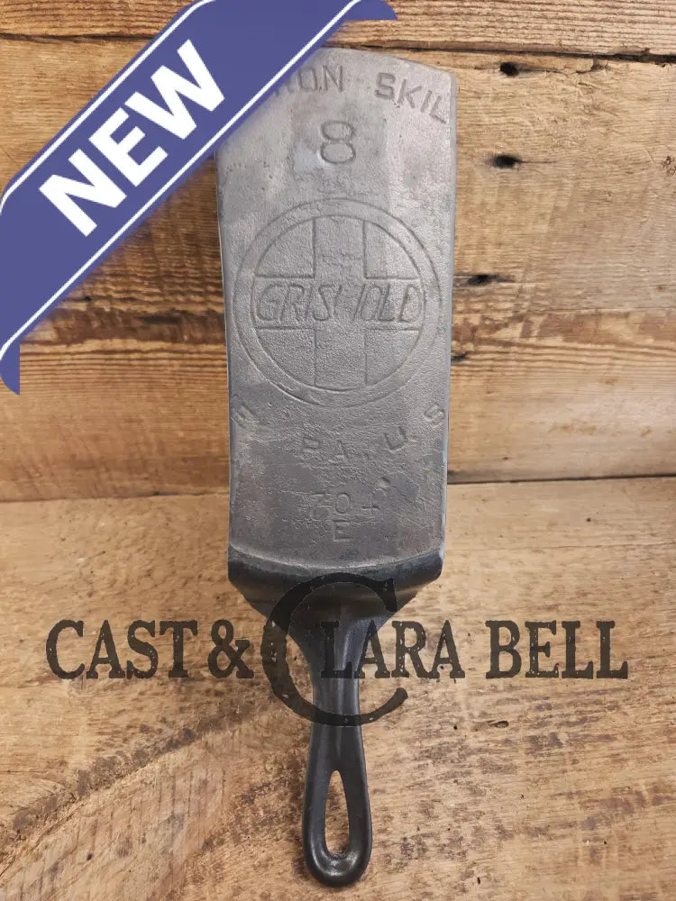 Custom made #8 704 E Griswold Cast Iron Skillet Spatula. Reclaimed 1920’s Griswold Slant ERIE skillet. Awesome gift for