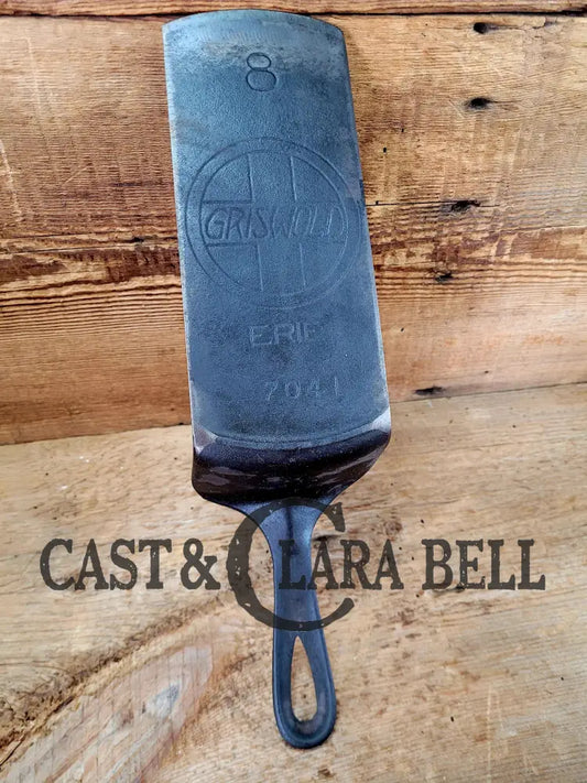 Custom Made #8 704 L Griswold Cast Iron Skillet Spatula. Reclaimed From 1920’S Slant Erie