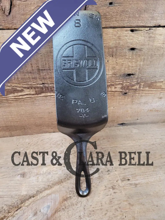 Custom Made #8 704 V Griswold Cast Iron Skillet Spatula. Reclaimed From 1920’S Block Epu Skillet.