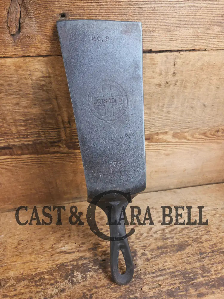 Custom made #8 Griswold Cast Iron Skillet Spatula. Reclaimed 1940’s Griswold Small Block skillet. Awesome gift for the