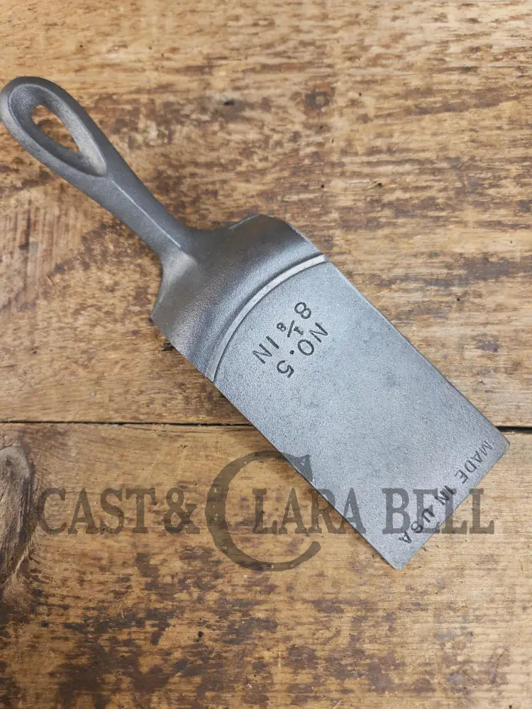 Custom made Birmingham S&R Cast Iron Skillet Spatula. Reclaimed from a #5 BSR Cracked cast iron skillet. Great gift!
