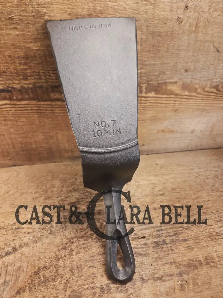 Custom made Birmingham S&R Cast Iron Skillet Spatula. Reclaimed from a Century Series #7 cast iron skillet. Great gift!