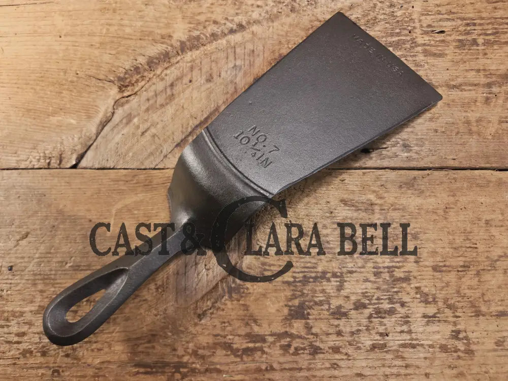 Custom made Birmingham S&R Cast Iron Skillet Spatula. Reclaimed from a Century Series #7 cast iron skillet. Great gift!
