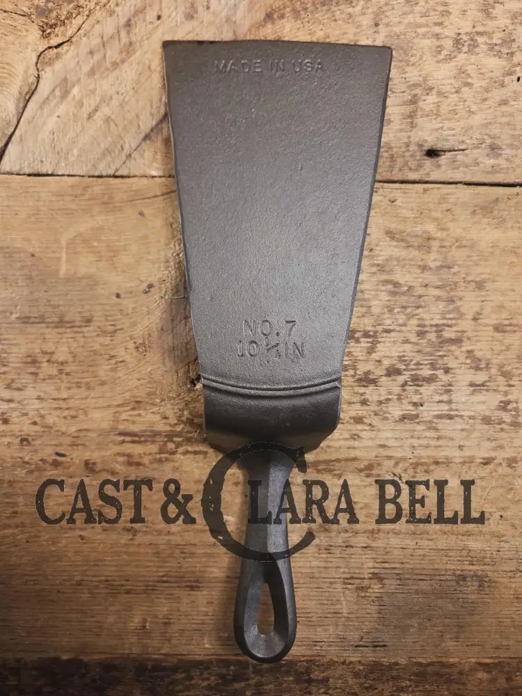 Custom made Birmingham S&R Cast Iron Skillet Spatula. Reclaimed from a Century Series #7 cast iron skillet. Great gift!