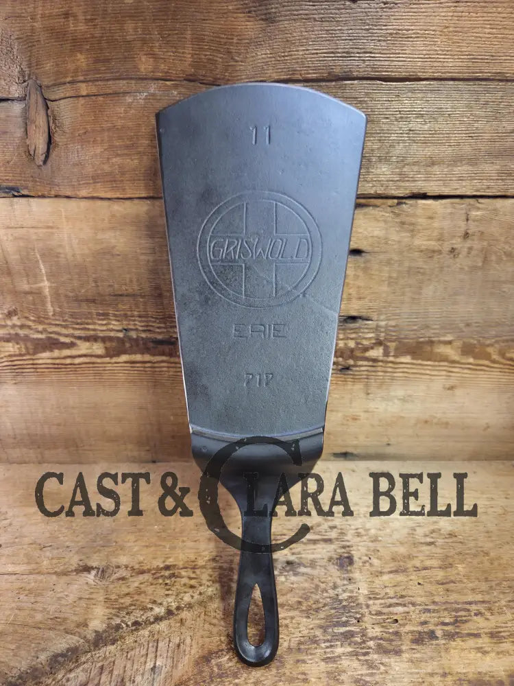 Custom made Griswold Cast Iron Skillet Spatula. MONSTER Reclaimed #11 1910’s Era Griswold Slant cast iron skillet. SC24