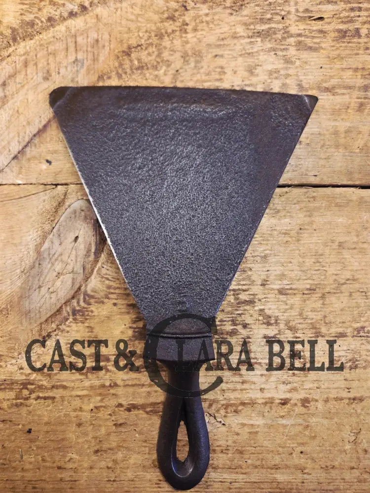 Custom made one of a kind 1800’s #8 Cast Iron Griddle Repurposed into triangular grill spatula. Perfect for the Home