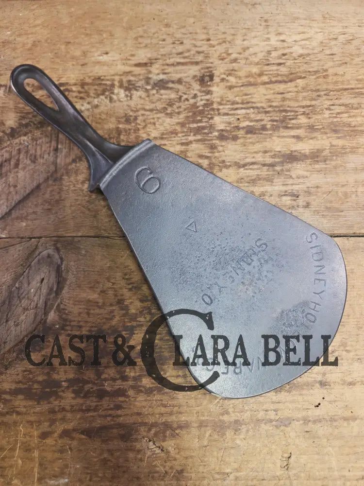 Custom made one of a kind 1910’s Era Sidney Holloware #9 Cast Iron Repurposed Spatula. Hard to find skillet now a