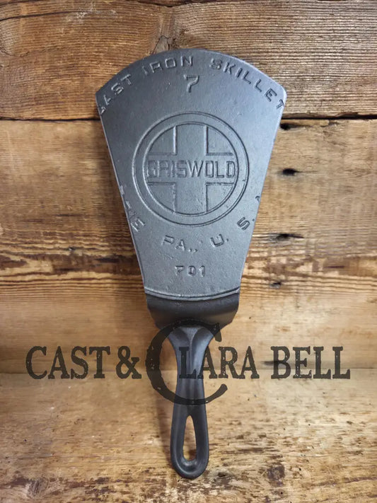 Custom made one of a kind 1920’s #7 Griswold Block Logo Repurposed Spatula with full Erie PA USA pattern SC24