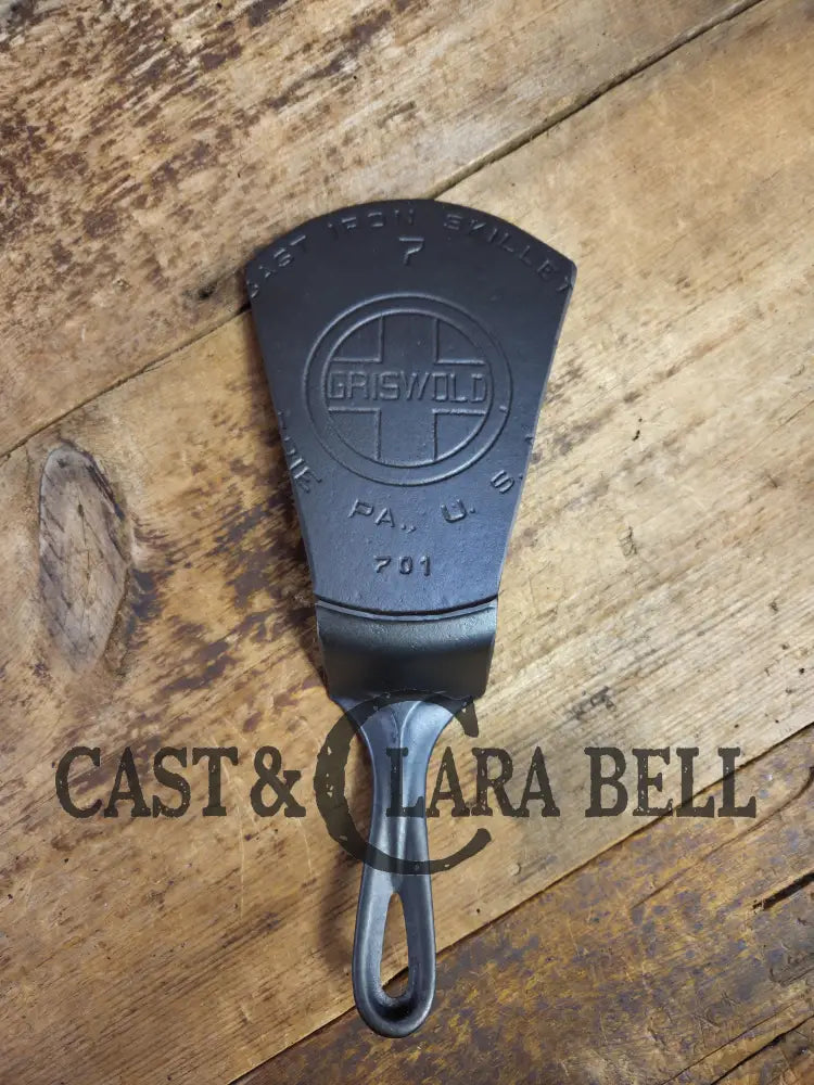 Custom made one of a kind 1920’s #7 Griswold Block Logo Repurposed Spatula with full Erie PA USA pattern SC24