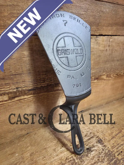Custom made one of a kind 1920’s #7 Griswold Block Logo Repurposed Spatula with full Erie PA USA pattern SC24
