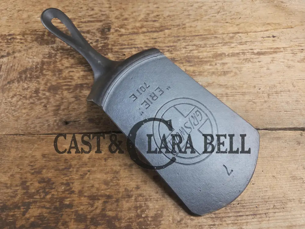 Custom made one of a kind 1920’s #7 Griswold Slant Logo Repurposed Spatula with ERIE pattern SC24 Spatula