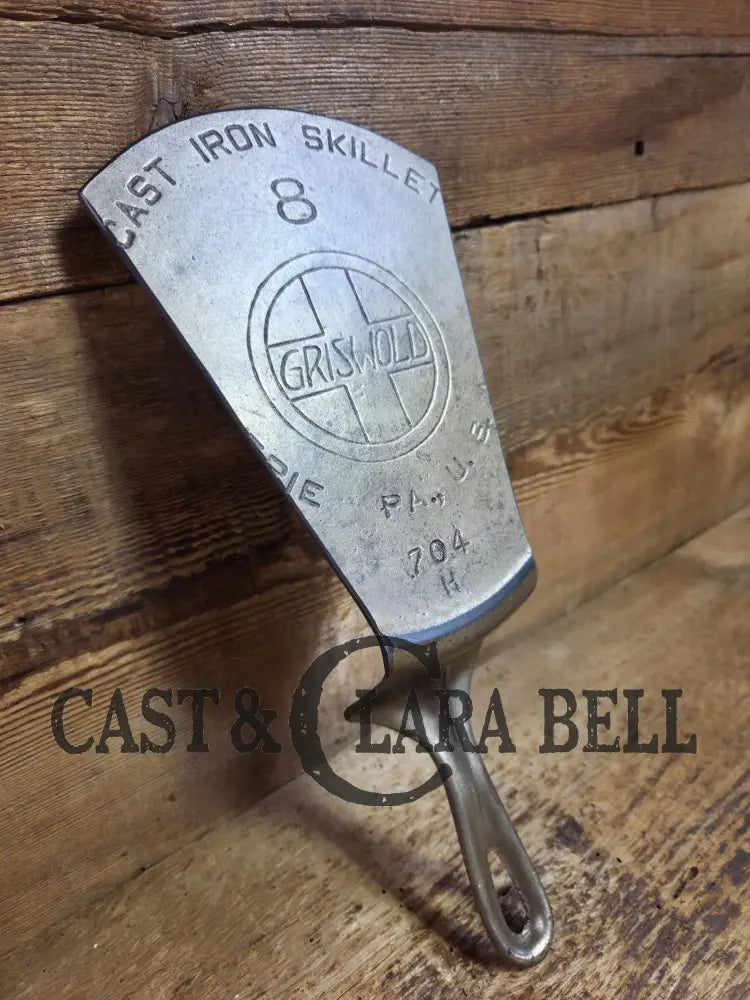 Custom made one of a kind 1920’s #8 Griswold Slant Logo with ERIE pattern. Repurposed Spatula is a perfect gift for the