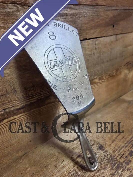 Custom made one of a kind 1920’s #8 Griswold Slant Logo with ERIE pattern. Repurposed Spatula is a perfect gift for the