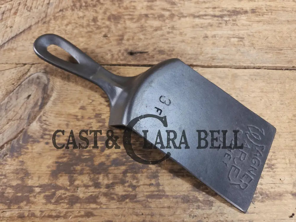 Custom made one of a kind 1920’s Era Wagner Ware Sidney #3 Cast Iron Repurposed Spatula. Awesome for the home griller!