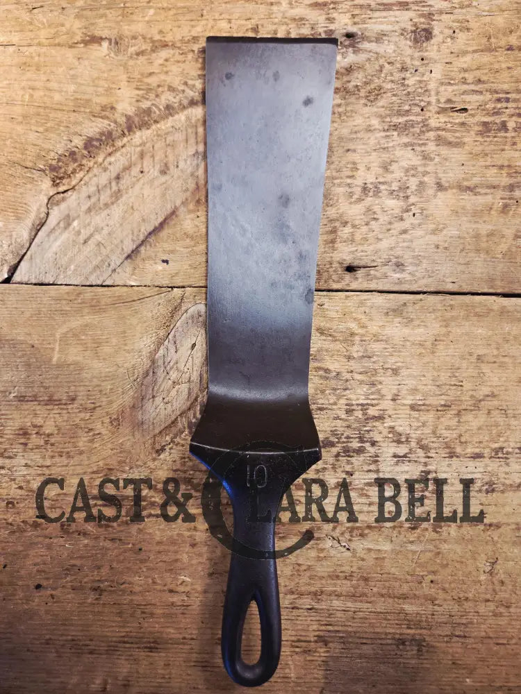 Custom made one of a kind 1930’s Era Wagner Ware Sidney #10 (1060 A) Cast Iron Repurposed Spatula. Awesome for the home