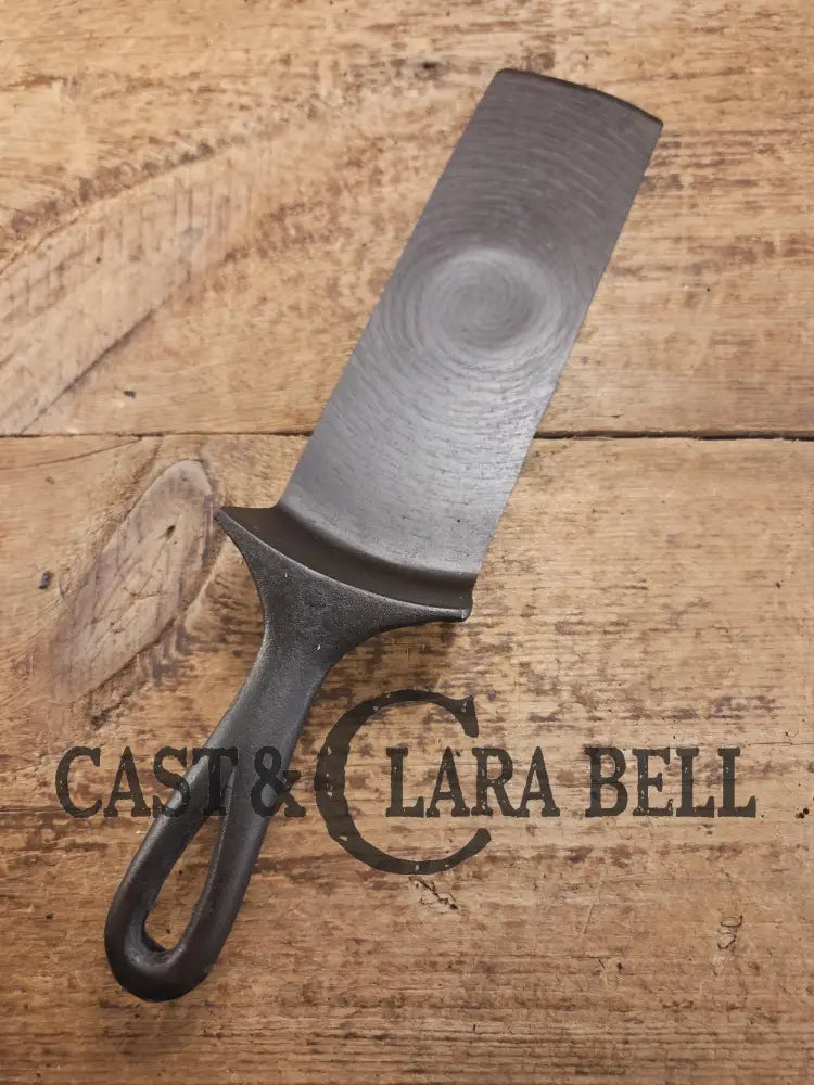 Custom made one of a kind Cast Iron Spatula repurposed from an unknown #8 Skillet. ’BW’ initials! SC24 Spatula