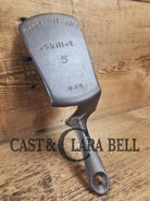 Custom made one of a kind Griswold Good Health #5 repurposed spatula. Turned an ordinary cracked skillet into an