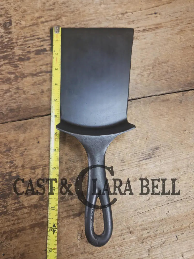 Custom made one of a kind Repurposed #7 Wapak Straight Logo Cast Iron Skillet Spatula. Flared design awesome gift for