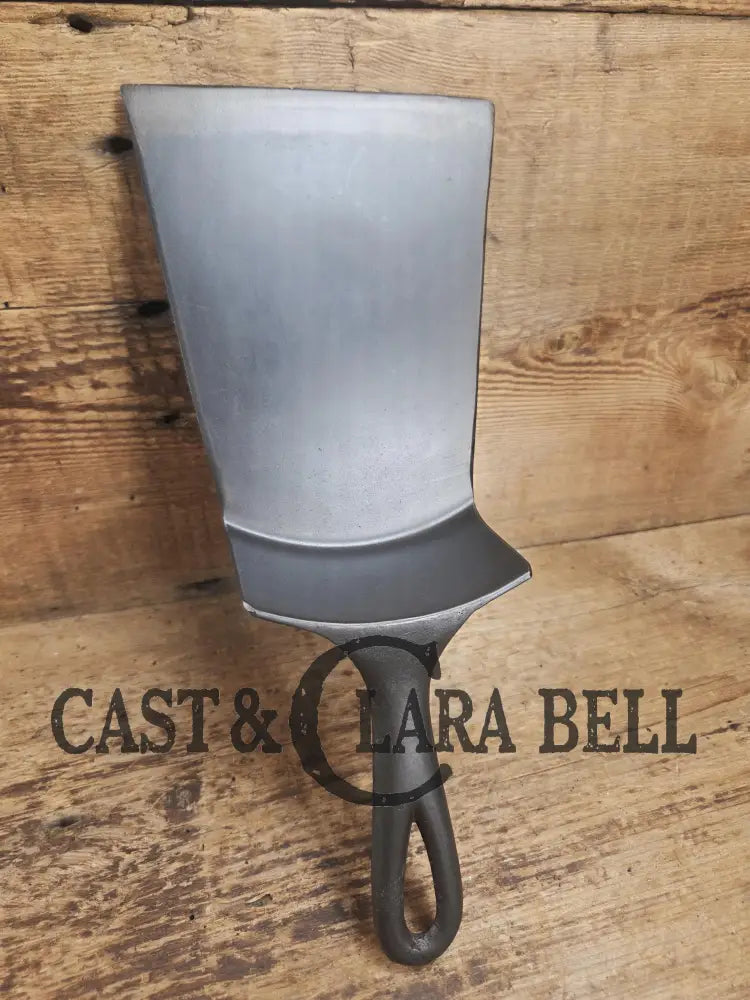 Custom made one of a kind Repurposed #7 Wapak Straight Logo Cast Iron Skillet Spatula. Flared design awesome gift for