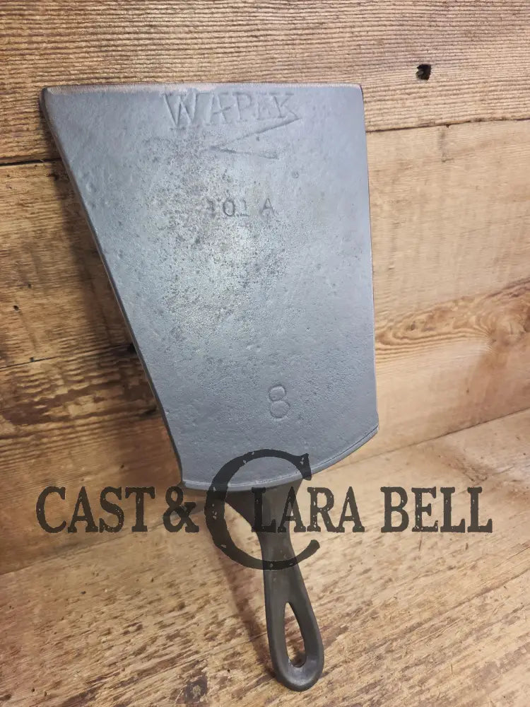 Custom made one of a kind Repurposed #8 Wapak Z Logo Cast Iron Skillet Spatula. Flared design awesome gift for the