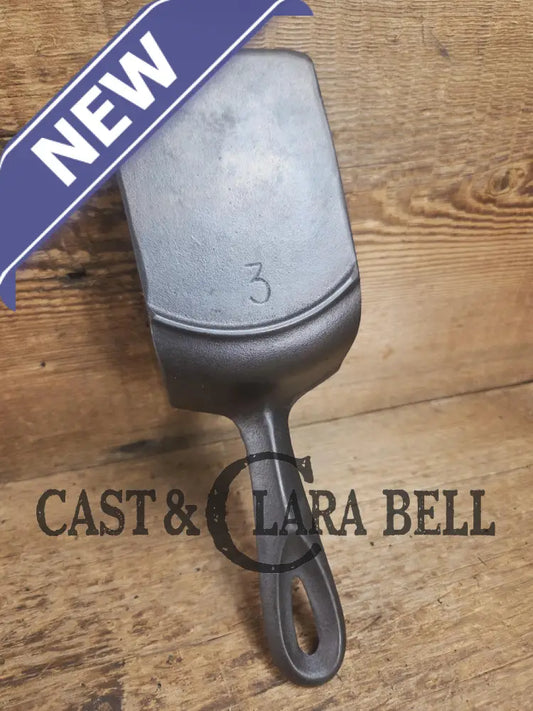 Custom made small Birmingham S&R Cast Iron Skillet Spatula. Reclaimed from a #3 BSR Red Mountain cast iron skillet.