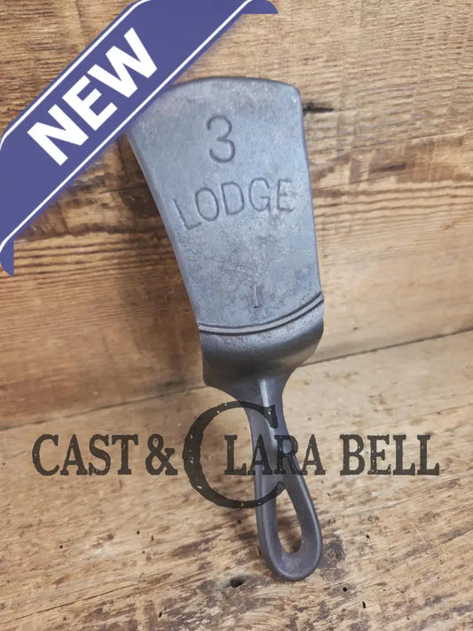 Custom made small Lodge Arc Logo Cast Iron Skillet Spatula. Reclaimed from a early 1900’s Lodge Arc cast iron skillet.