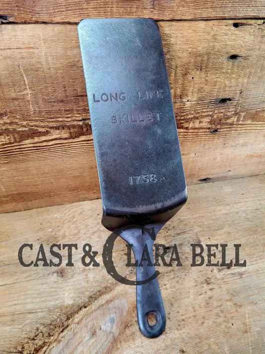 Custom Made Wagner Made(#1758) ’Long Life’ Cast Iron Skillet Spatula. Reclaimed 1920’S Era #8