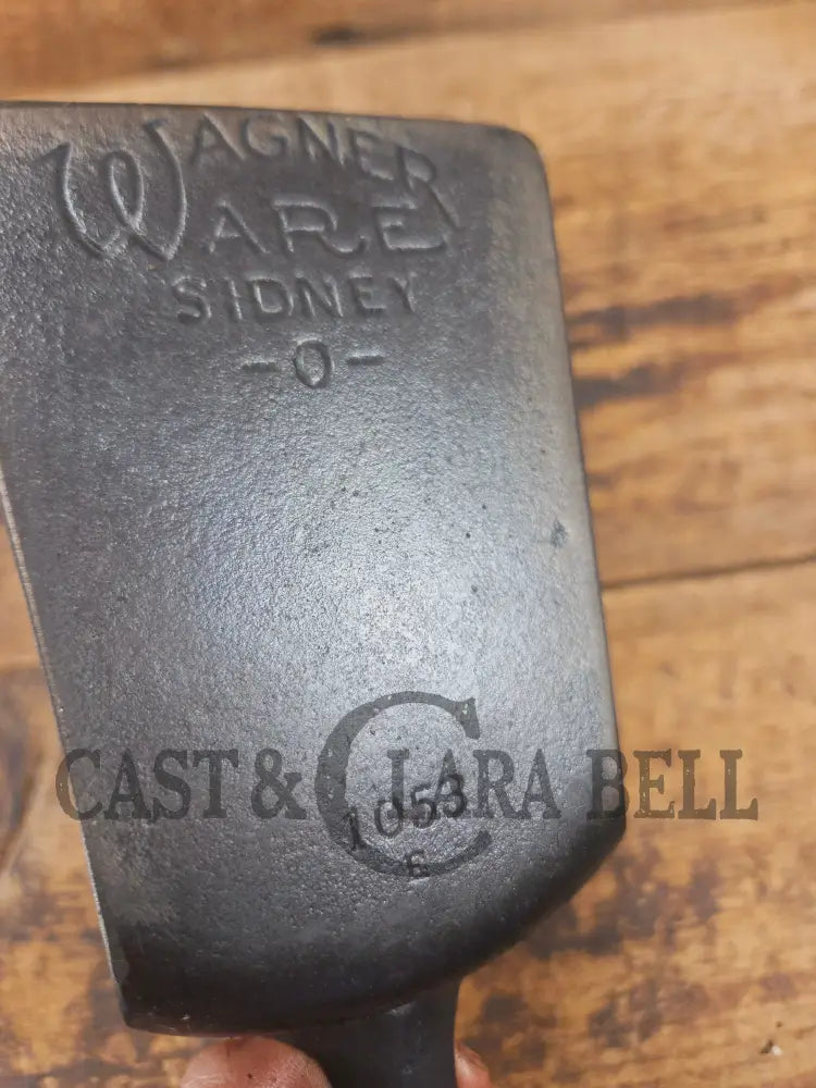 Custom made Wagner Ware Cast Iron Skillet Spatula. Reclaimed 1920’s Era #1053 WagnerWare cast iron egg skillet. Great