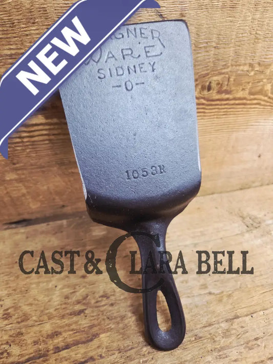 Custom made Wagner Ware Cast Iron Skillet Spatula. Reclaimed 1920’s Era #1053 WagnerWare cast iron egg skillet. Great
