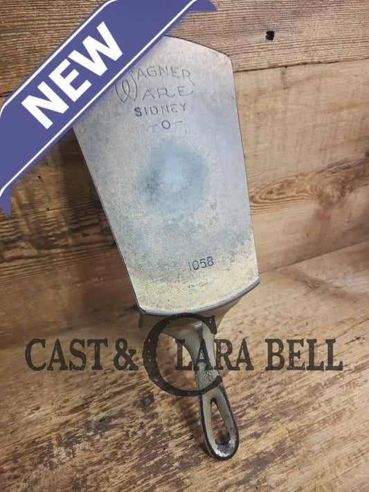 Custom made Wagner Ware Cast Iron Skillet Spatula. Reclaimed 1920’s Era #8 1058 WagnerWare cast iron skillet. Great