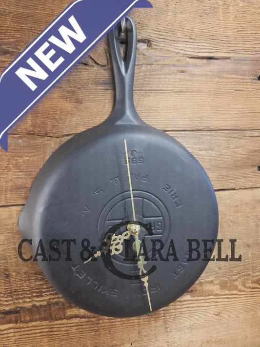 Custom made wall hanging Griswold Clock. Repurposed from cracked skillet. Comes with interchangeable clock mechanics.