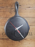 Custom made wall hanging Griswold Clock. Repurposed from cracked skillet. Comes with interchangeable clock mechanics.