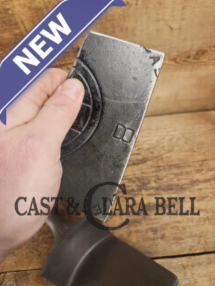 Custom Repurposed Burger Spatula AND grill scraper. Made from a center cracked Griswold 704 skillet. Awesome for the