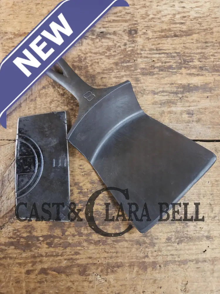 Custom Repurposed Burger Spatula AND grill scraper. Made from a center cracked Griswold 704 skillet. Awesome for the