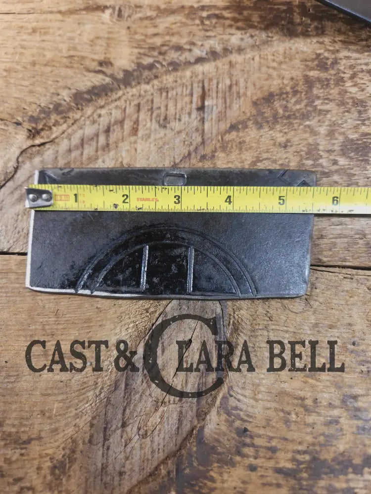 Custom Repurposed Burger Spatula AND grill scraper. Made from a center cracked Griswold 704 skillet. Awesome for the