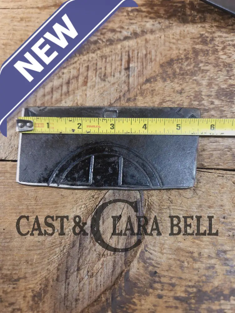 Custom Repurposed Burger Spatula AND grill scraper. Made from a center cracked Griswold 704 skillet. Awesome for the