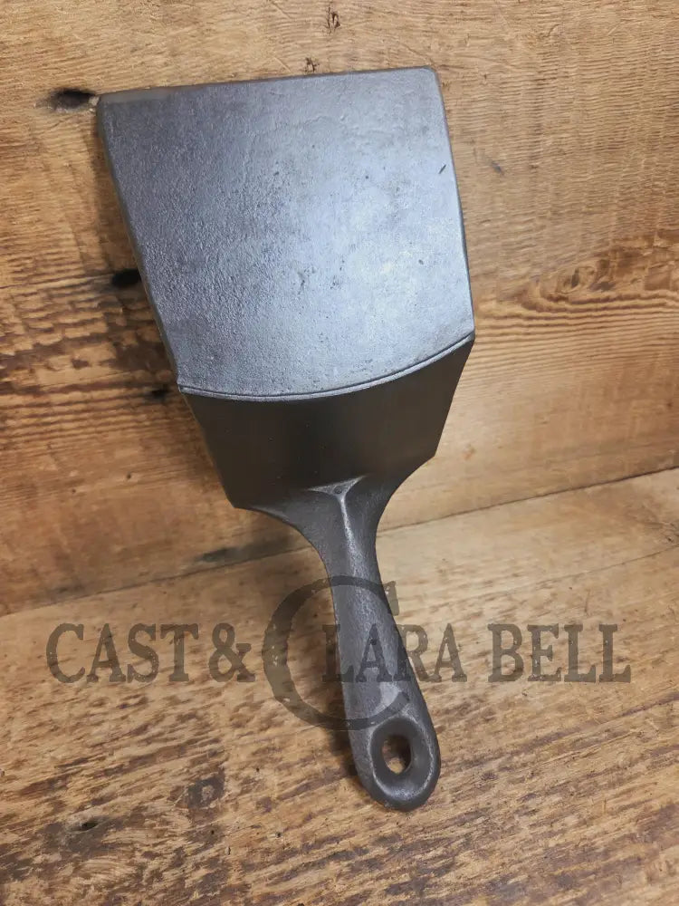 Custom Repurposed Burger Spatula. Made from an early Era Wagner Ware Sidney #8 DEEP Chicken Fryer. Awesome for the home