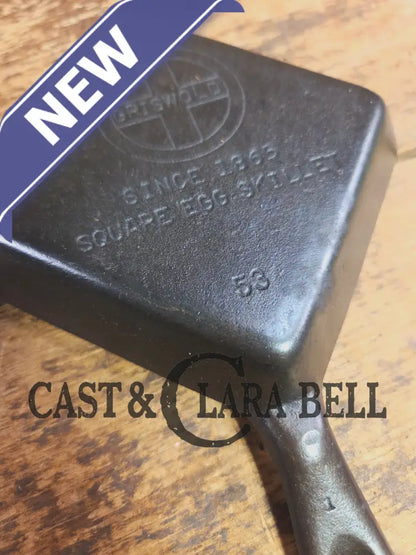 Customer Favorite! Adorable and handy for the kitchen Griswold 53 Square Egg skillet for one. A GREAT gift! Skillet