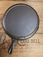 Customer favorite Big Skillet. Beautiful 1930’s Lodge #10 Cast Iron Skillet with 3 Notch Heat Ring. Raised Blob! SC24